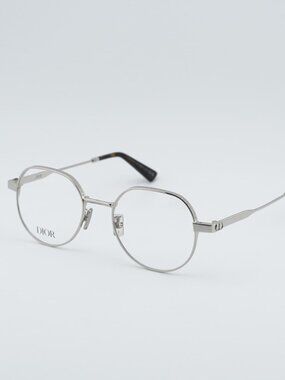 Dior NEODIORO R4F F000 Men Eyeglasses Silver 50mm Round Frame